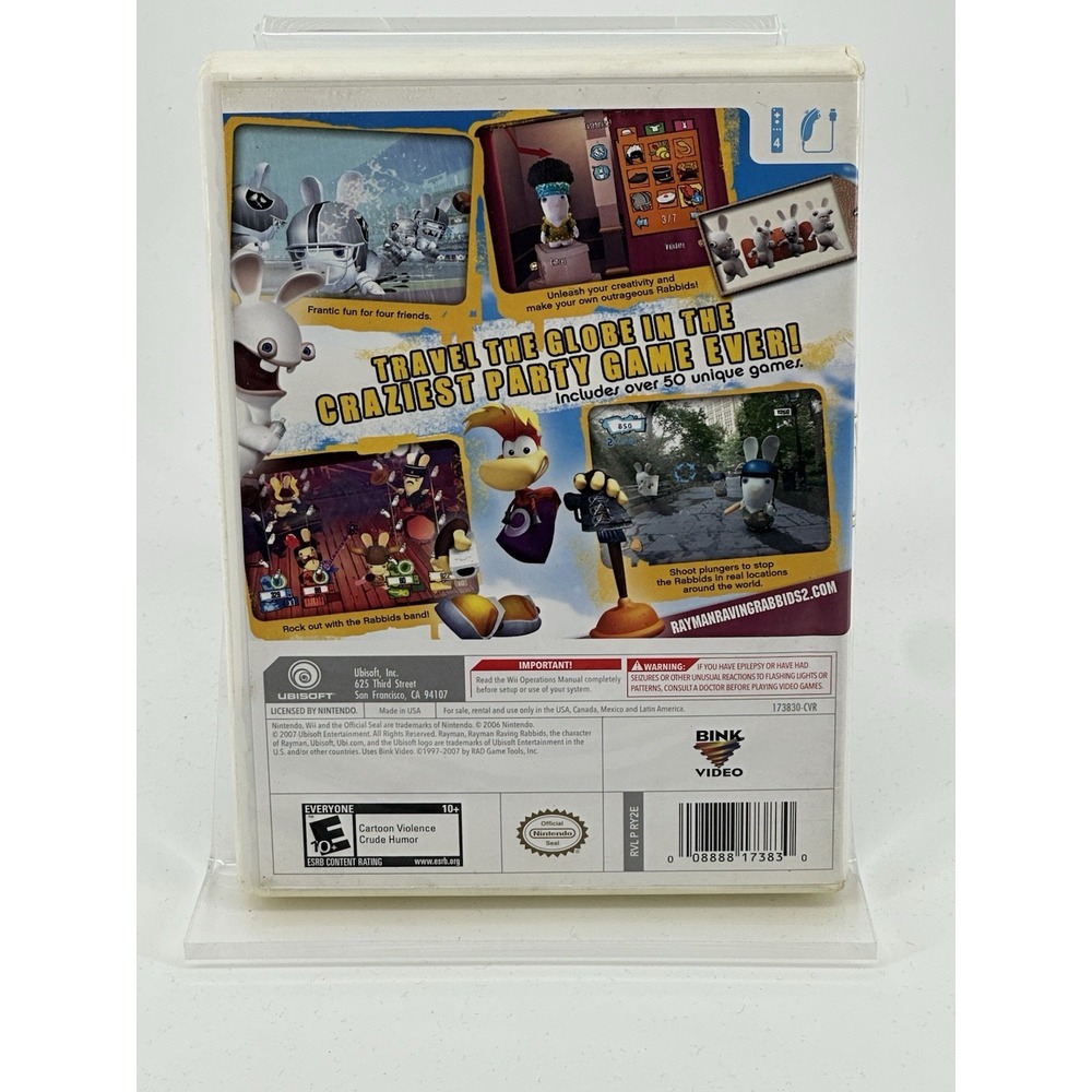 Rayman Raving Rabbids 2 (Nintendo Wii, 2007) - Picture 2 of 4